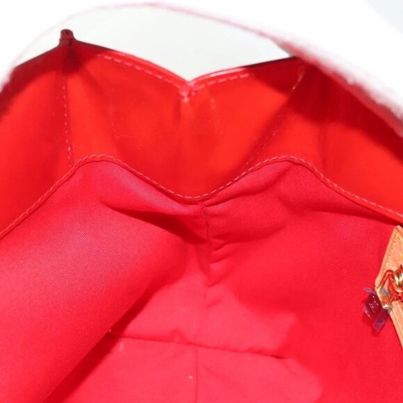 LOUIS VUITTON Monogram Vernis Reade PM Hand Bag Red Rouge M91088 LV Auth 140205 - Picture 12 of 16